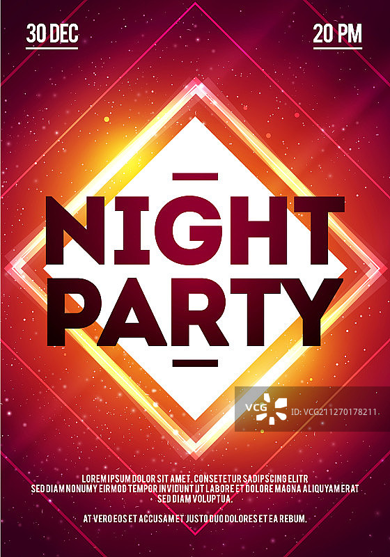 舞厅派对宣传单模板图片素材