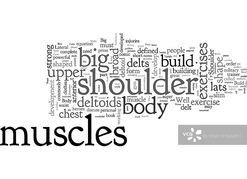锻炼强壮的肩部肌肉塑造V型身材图片素材