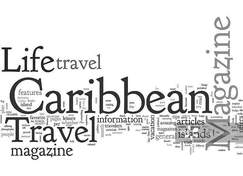 加勒比海旅行生活杂志图片素材