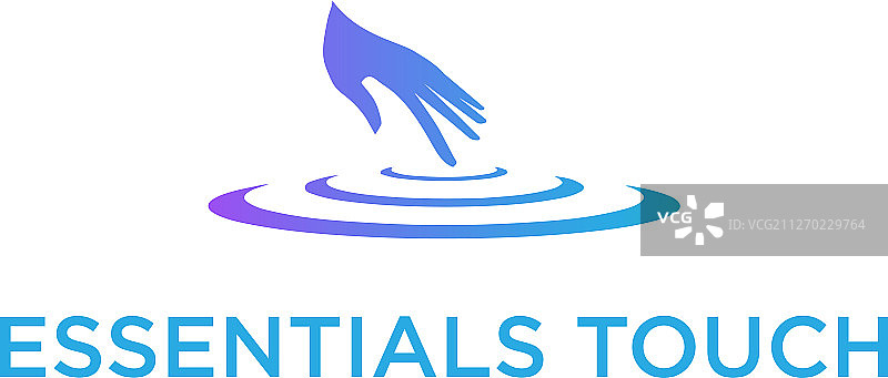 手部按摩水滴logo设计插画图片素材