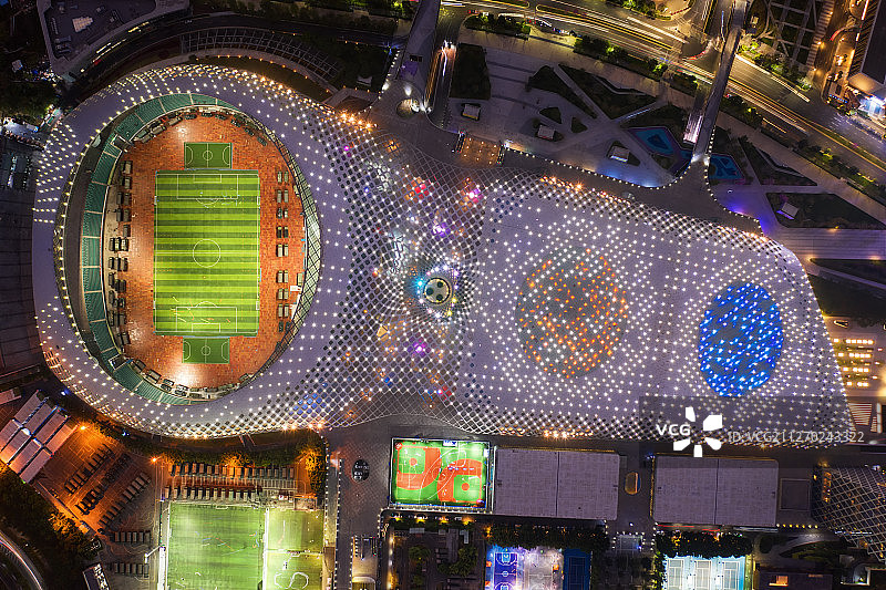 航拍深圳湾春蚕体育馆图片素材