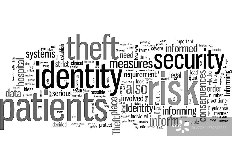 如何告知患者关于身份盗窃的信息图片素材