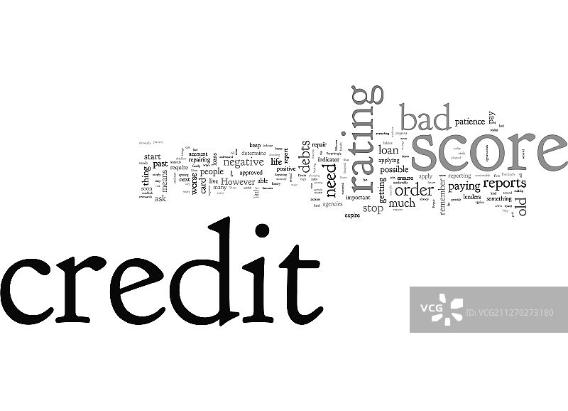 不良信用评分图片素材