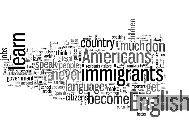 移民必须学习英语并成为美国人图片素材