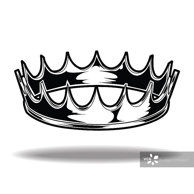 黑白皇冠国王和王后图片素材
