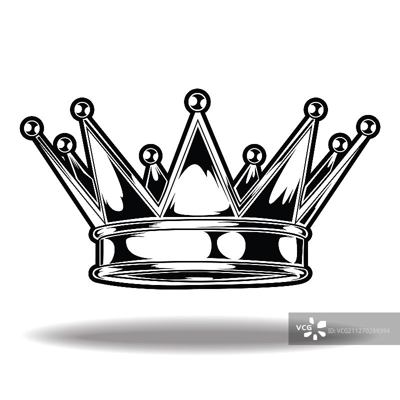 黑白皇冠图片素材
