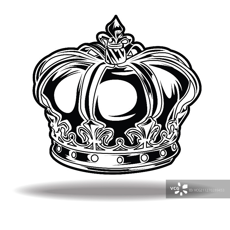 黑白皇冠国王王后图片素材