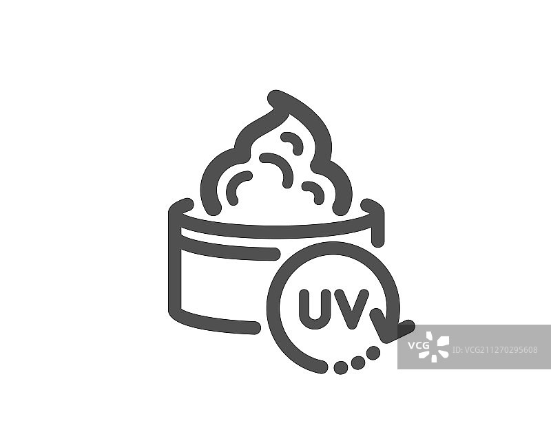 防紫外线霜图标，护肤化妆品标志图片素材