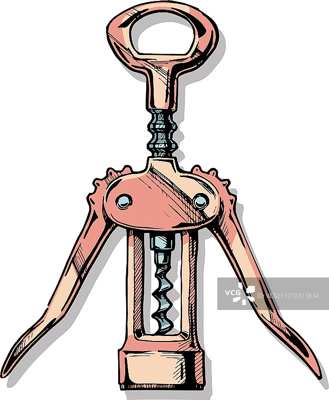 葡萄酒翼式开瓶器图片素材