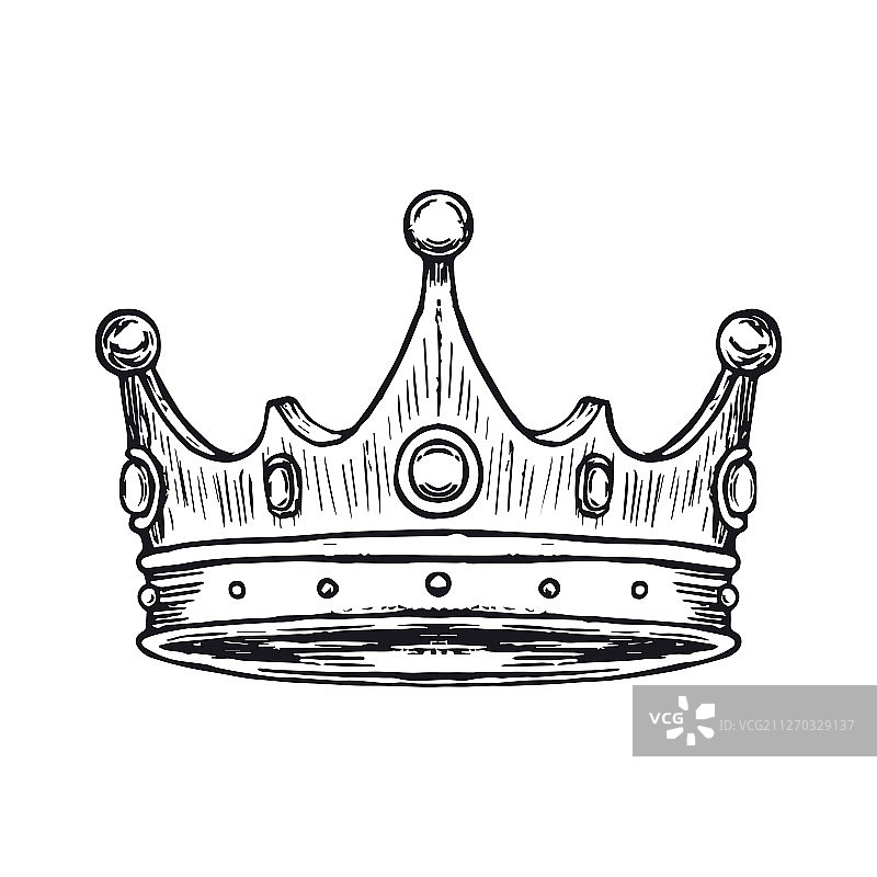 手绘奢华皇冠图片素材