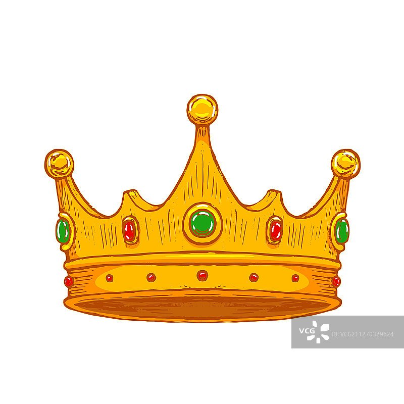手绘奢华皇冠图片素材