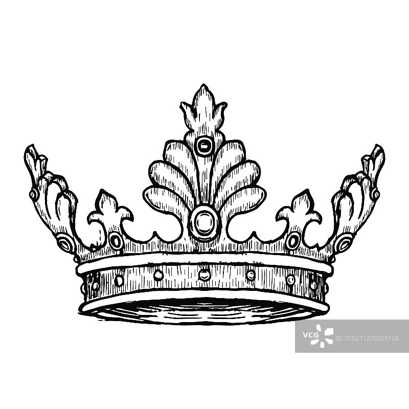手绘奢华皇冠图片素材