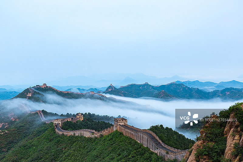 金山岭长城秋季云海-3图片素材