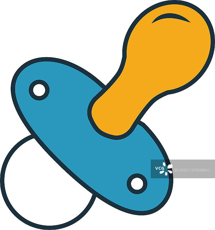 奶嘴图标轮廓风格创意纤细设计图片素材