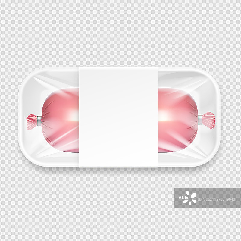 具有照片写实感的白色食物托盘包装图片素材