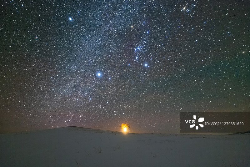 猎户座与冬季银河图片素材