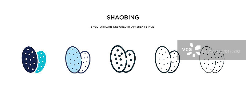不同风格的双色烧饼图标图片素材