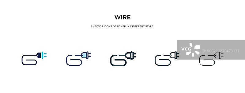不同样式的双色线图标图片素材