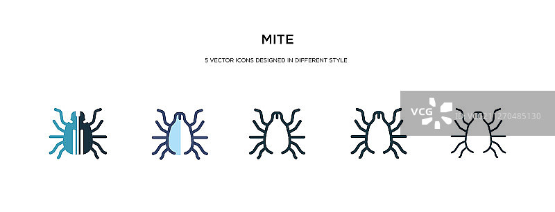 不同风格的双色螨虫图标图片素材