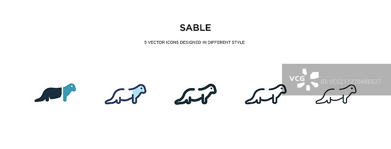 不同风格的双色貂图标图片素材