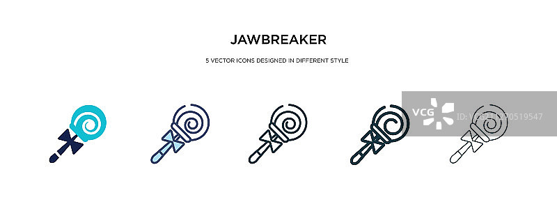 两种不同风格的硬糖图标图片素材
