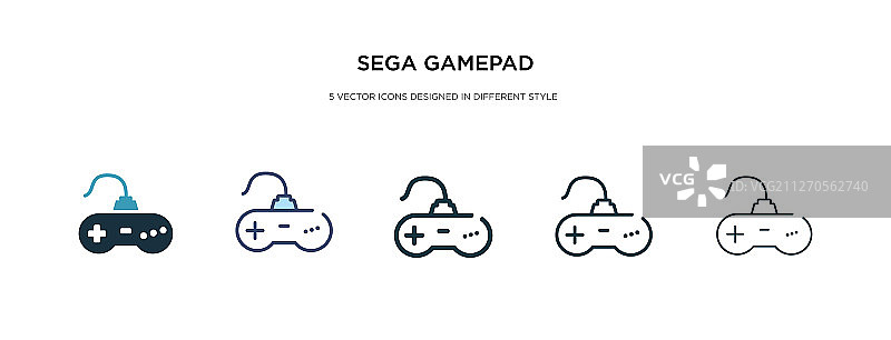 两种不同风格的世嘉游戏手柄图标图片素材