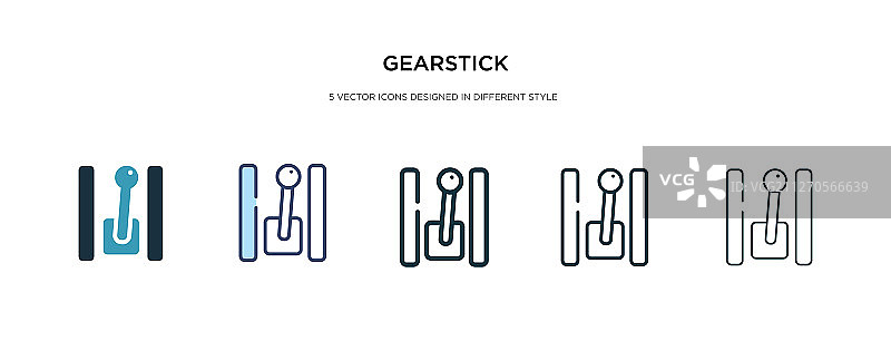 不同风格的双色换档杆图标图片素材