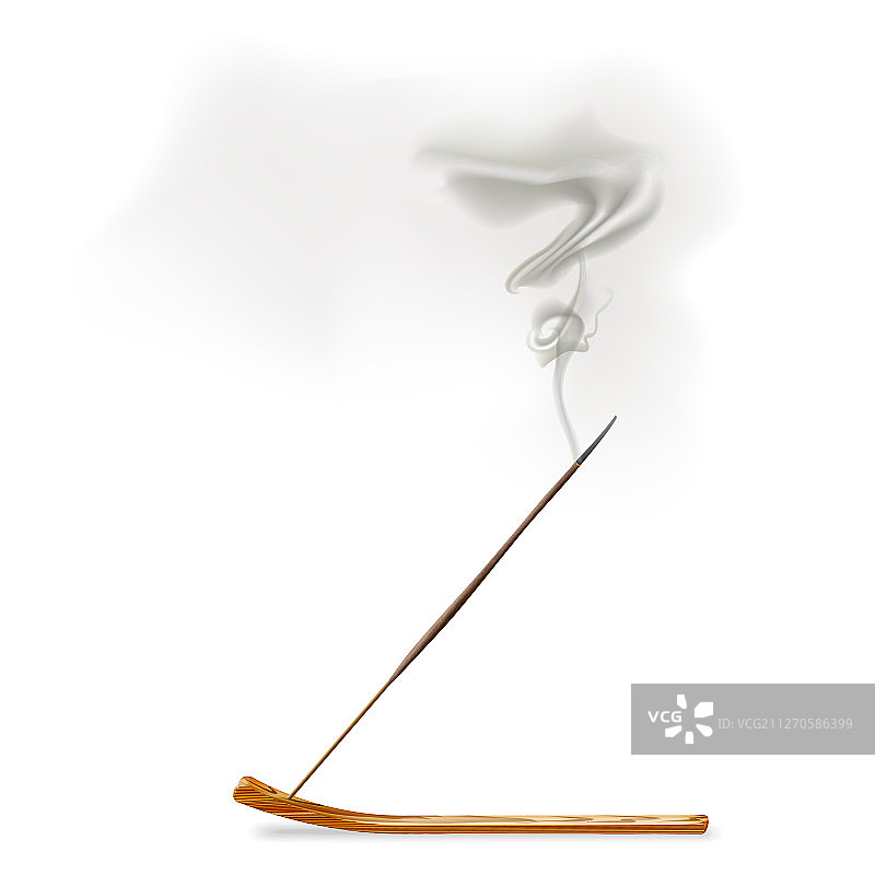 木架上的香薰烟雾芦苇棒图片素材