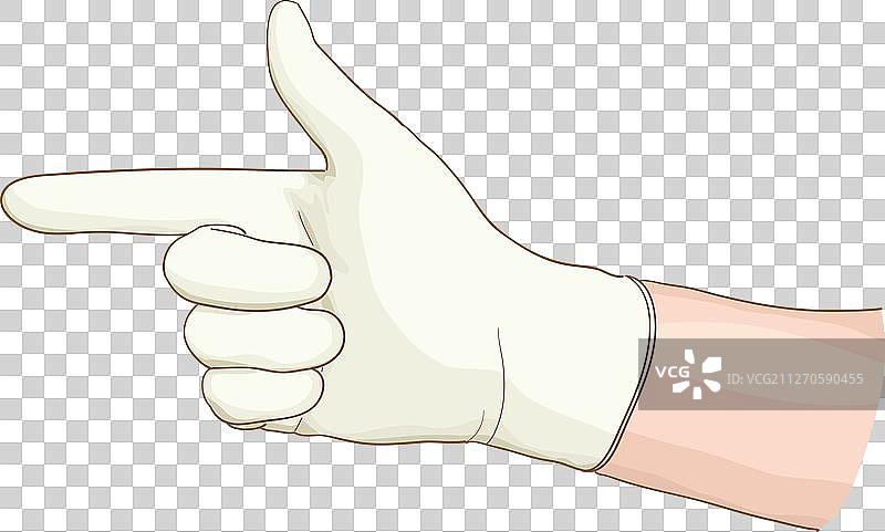 戴乳胶手套的手图片素材