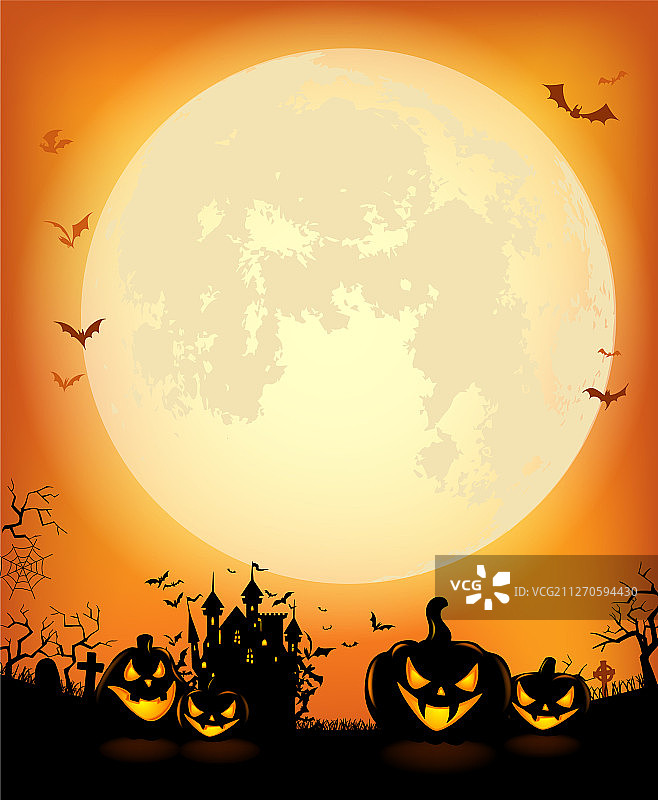 恐怖德古拉城堡万圣节背景图片素材