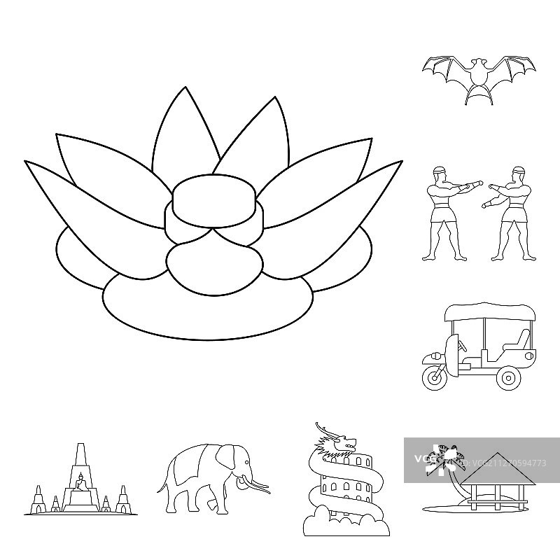 地标和文化标志集图片素材