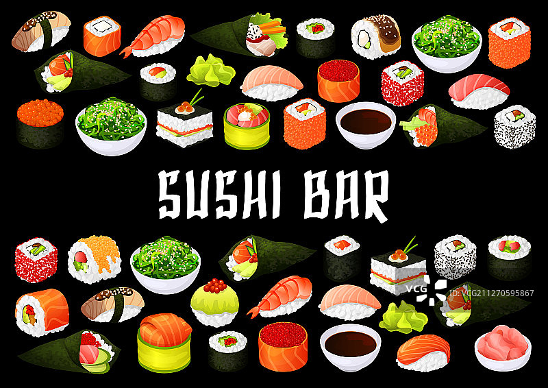 日式寿司店菜单图片素材