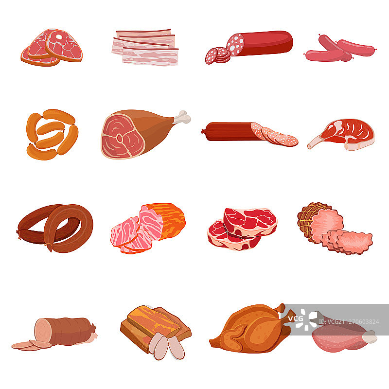 烤鸡和上等肋排肉制品图片素材