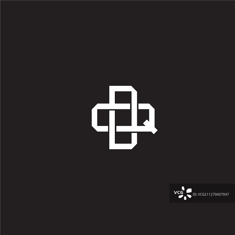 DQ首字母重叠互锁标志图片素材