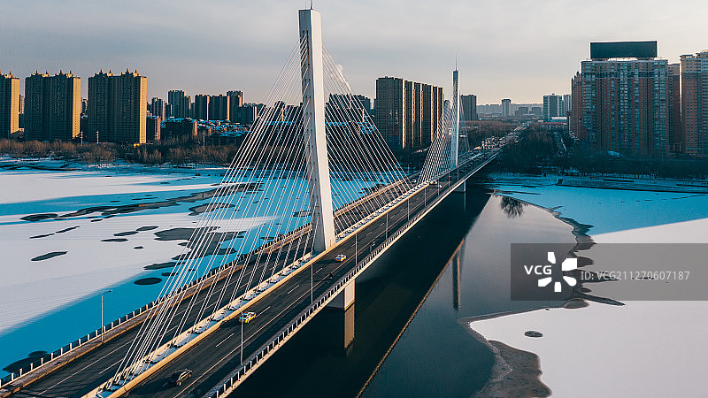 沈阳浑河流域桥梁风光图片素材