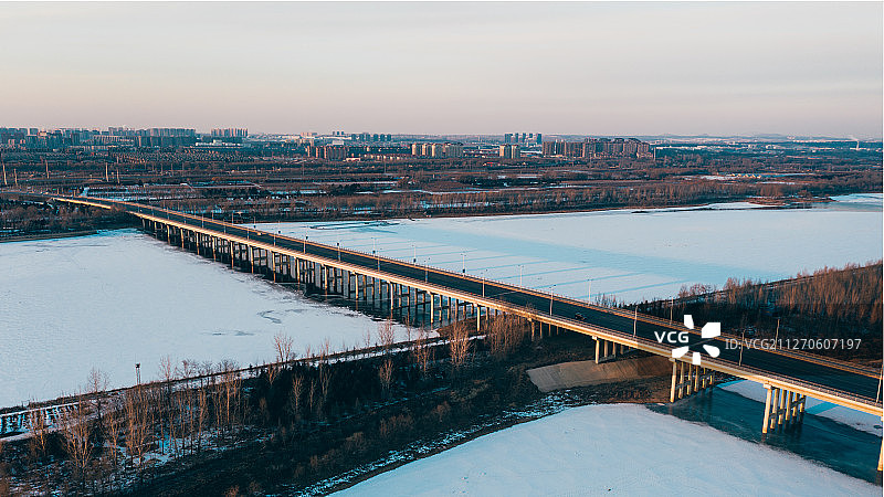 沈阳浑河流域桥梁风光图片素材