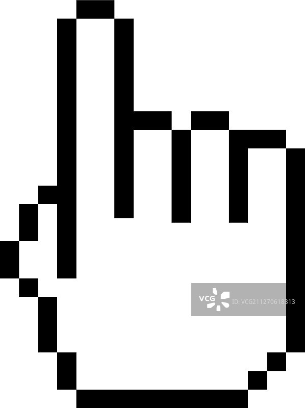 黑色鼠标指针图标拇指按钮连接图片素材