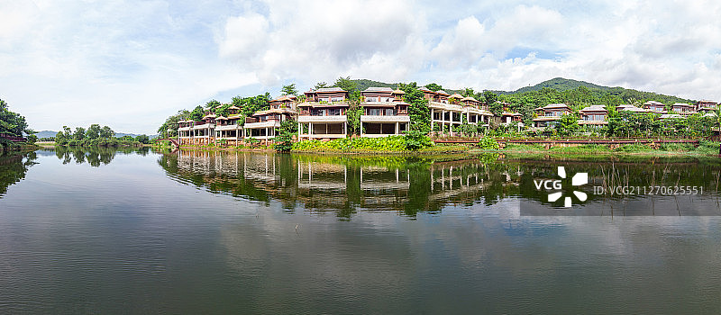 航拍三亚那香山雨林度假酒店图片素材