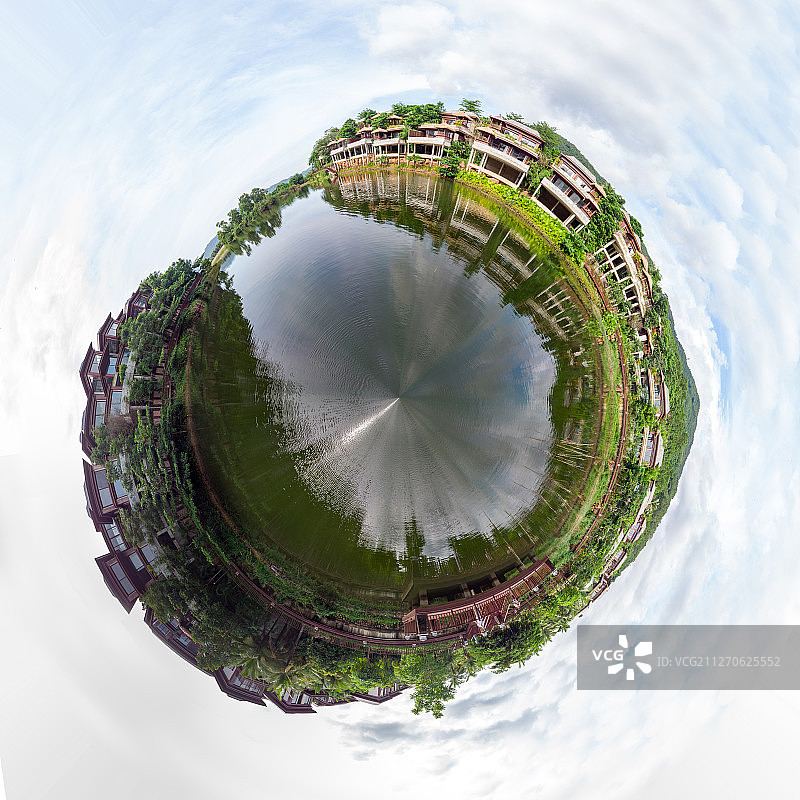 航拍三亚那香山雨林度假酒店图片素材