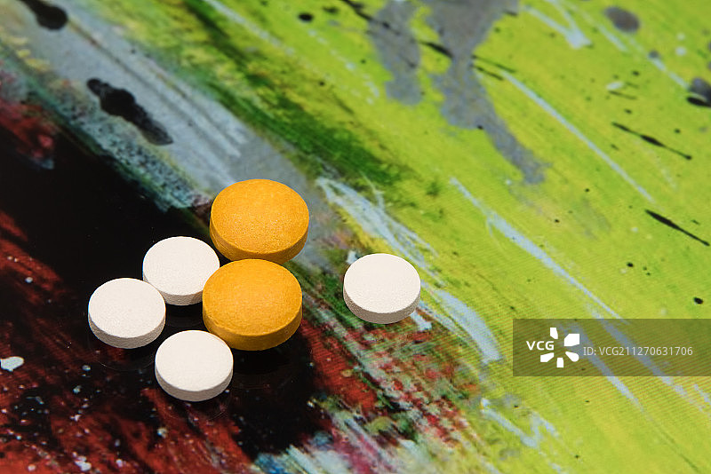 各种药物的特写图片素材