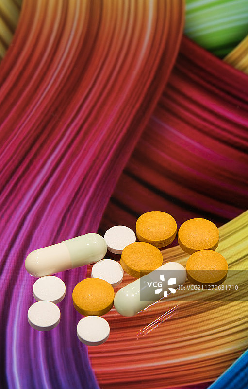 各种药物的特写图片素材