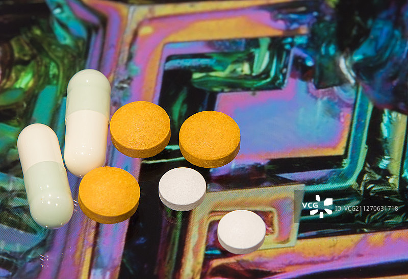 各种药物的特写图片素材