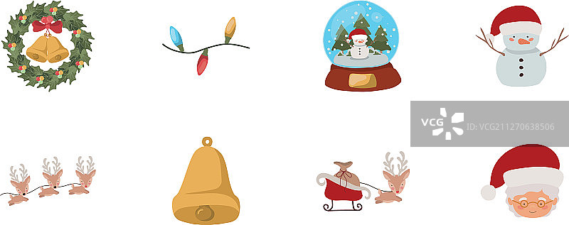 圣诞节套装图标图片素材