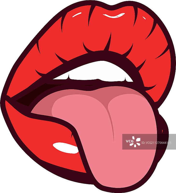波普艺术风格的女性嘴图片素材