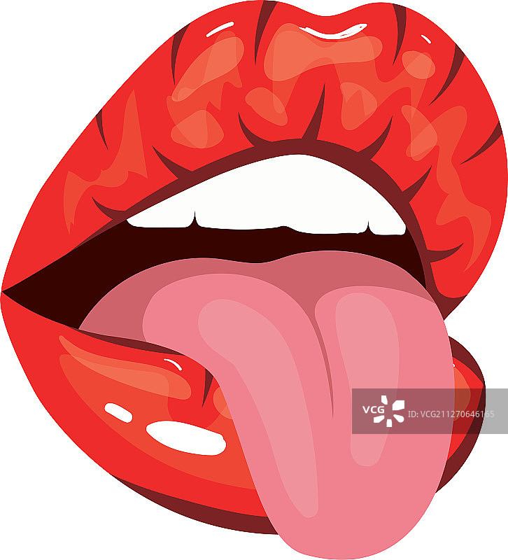 波普艺术风格的女性嘴图片素材