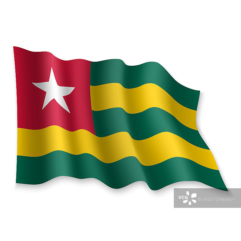 3 d挥舞着国旗图片素材