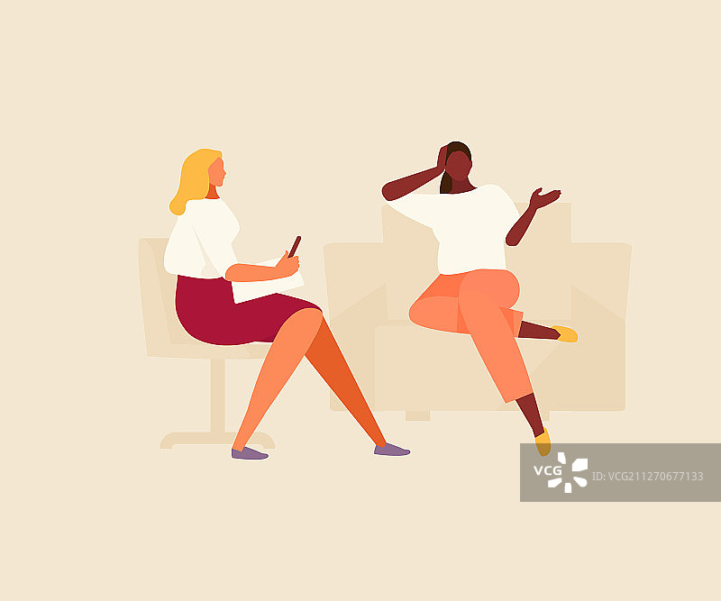 心理学家与病人进行治疗图片素材