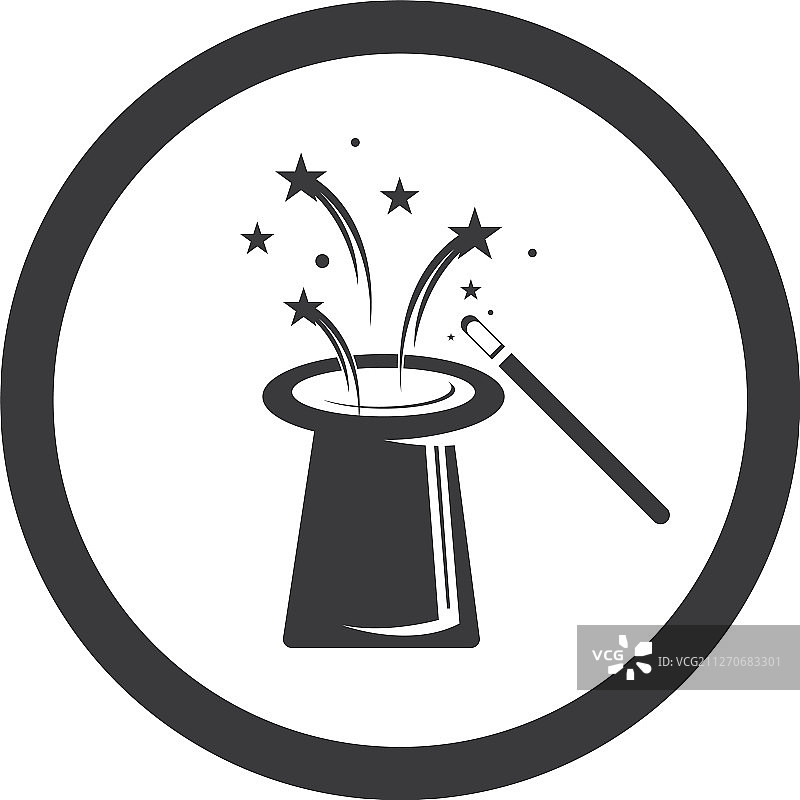 魔杖魔法帽图标图片素材