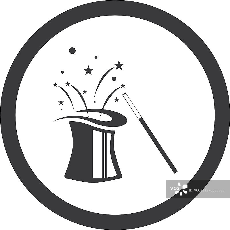 魔杖魔法帽图标图片素材