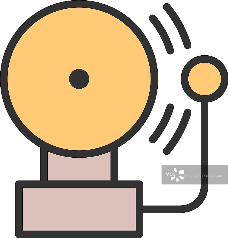 警铃纯色线条图标图片素材